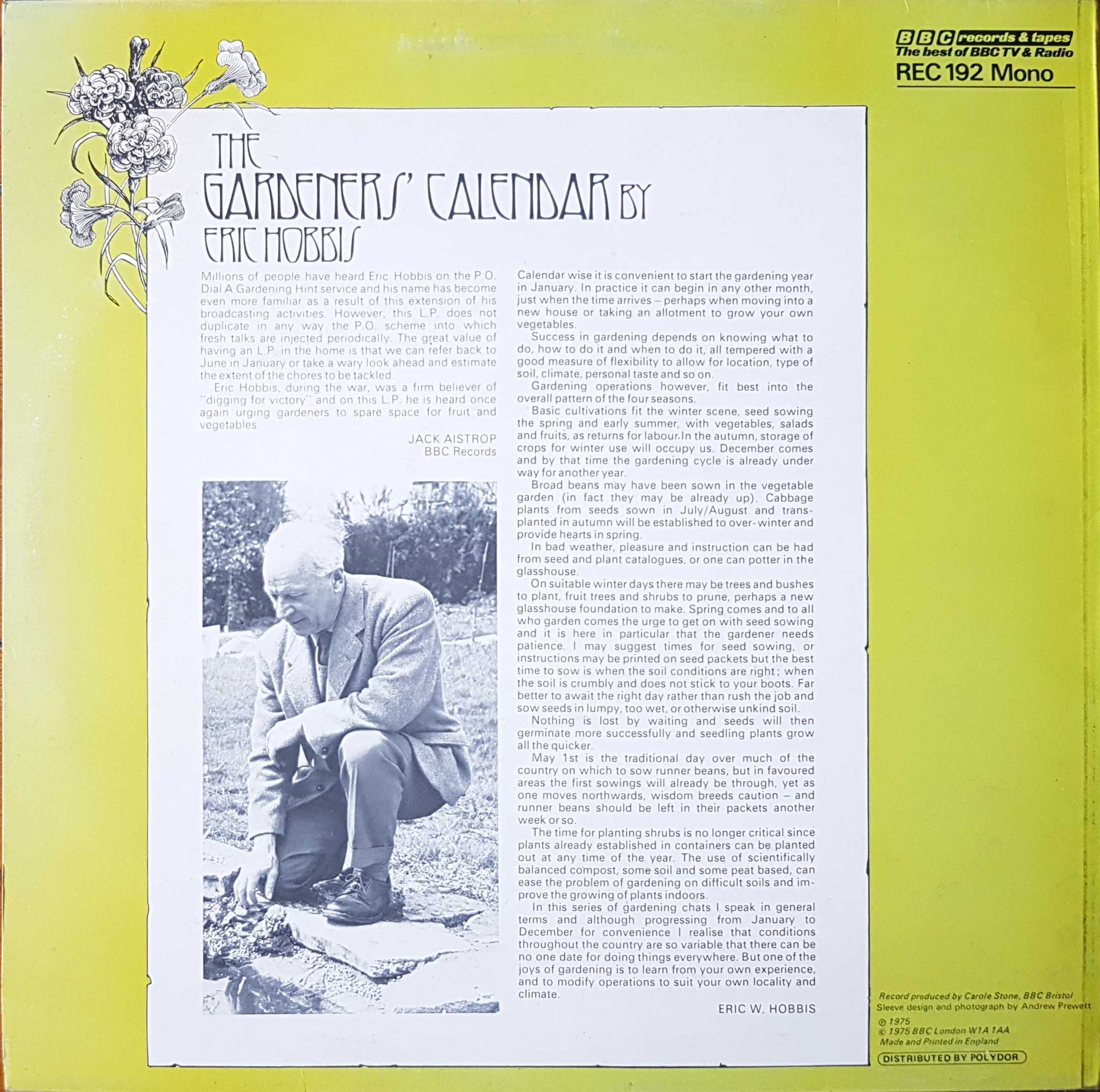Picture of REC 192 The gardeners' calendar by artist Eric Hobbs from the BBC records and Tapes library